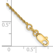 14k 1.15mm D/C Machine-made Rope Chain