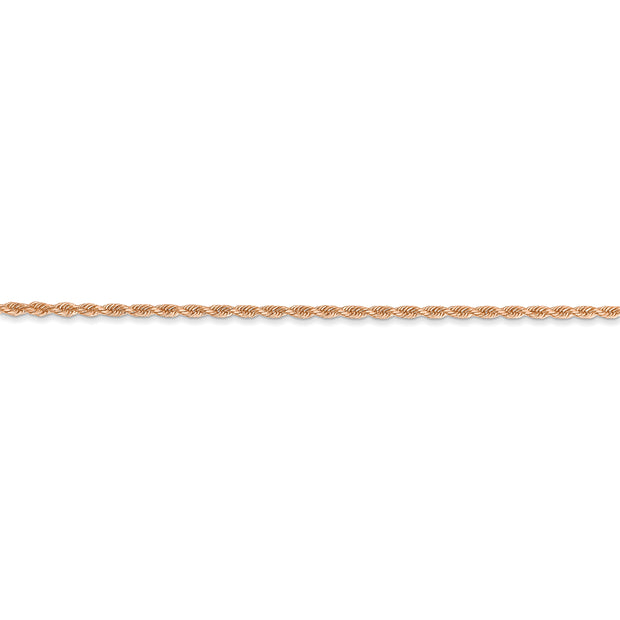14k Rose Gold 1.50mm D/C Rope with Lobster Clasp Chain