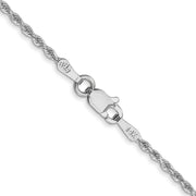 14k White Gold 1.5mm D/C Rope with Lobster Clasp Chain