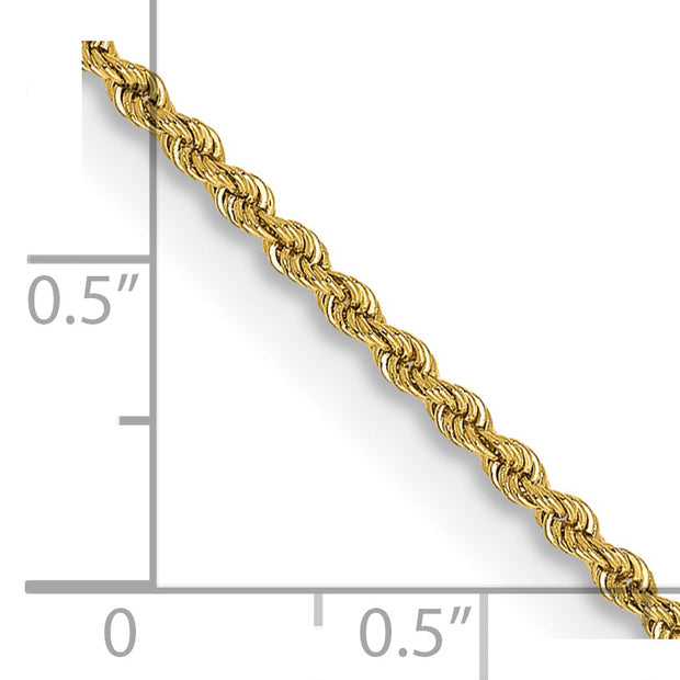 14k 2mm Regular Rope Chain