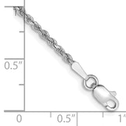 14k White Gold 1.75mm D/C Rope with Lobster Clasp Chain