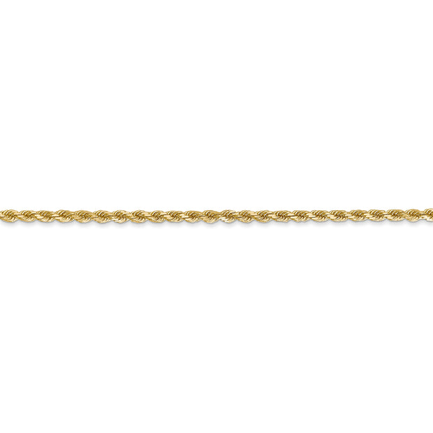 14k 2mm D/C Rope with Lobster Clasp Chain