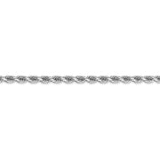 14k White Gold 3.5mm D/C Rope with Lobster Clasp Chain
