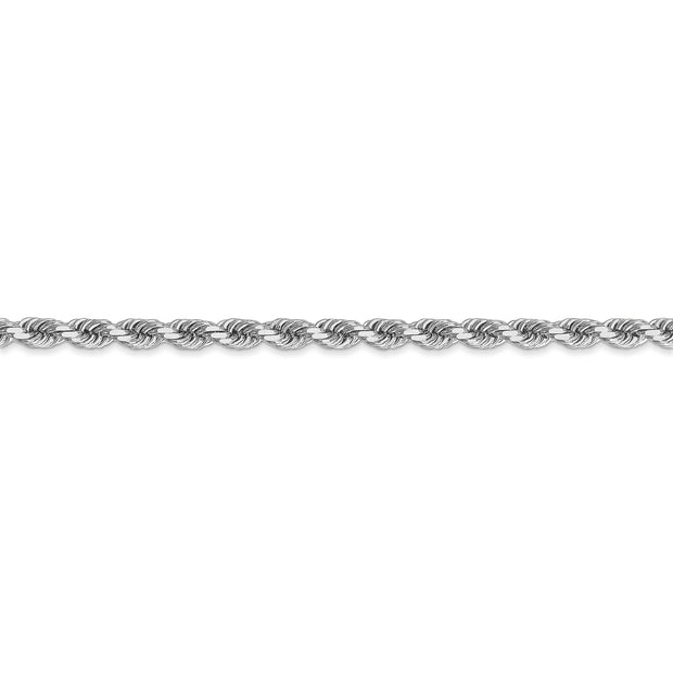 14k White Gold 3.5mm D/C Rope with Lobster Clasp Chain