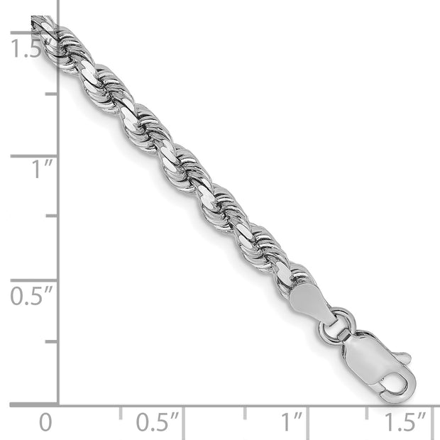 14k White Gold 3.75mm D/C Rope with Lobster Clasp Chain