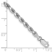 14k White Gold 3.75mm D/C Rope with Lobster Clasp Chain