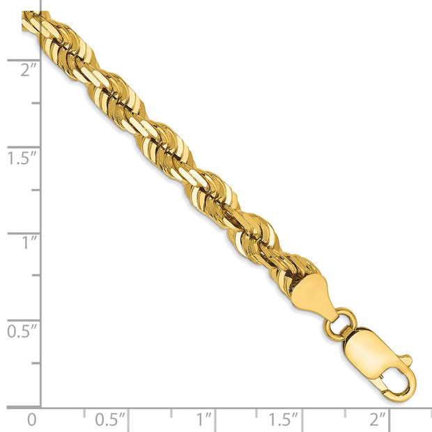 14k 5.5mm D/C Rope with Lobster Clasp Chain