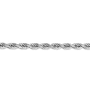 14k White Gold 5.5mm D/C Rope with Lobster Clasp Chain