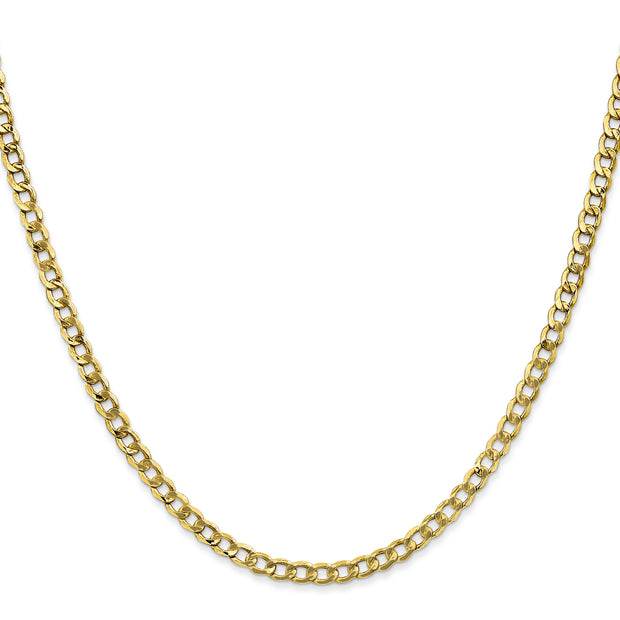 10k 3.35mm Semi-Solid Curb Link Chain