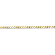 10k 2.5mm Semi-Solid Curb Link Chain