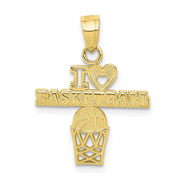 10K I LOVE BASKETBALL Charm