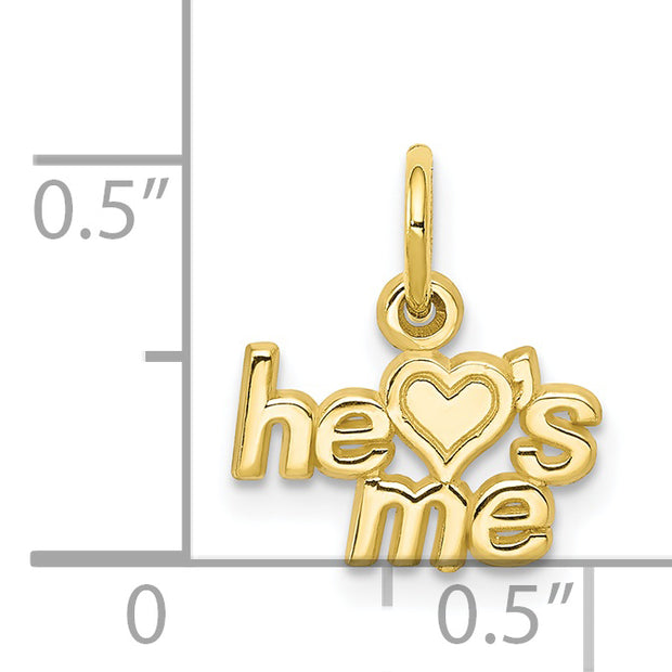 10K He LOVES ME Charm