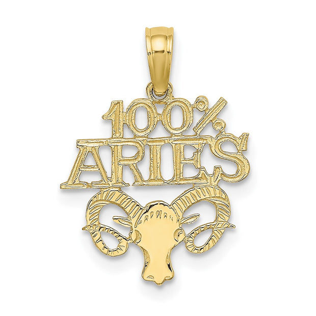 10K 100% ARIES Zodiac Charm