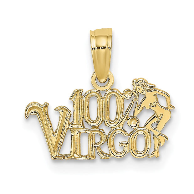 10K 100% VIRGO Zodiac Charm