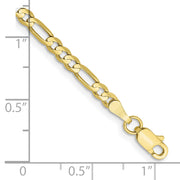 10K 3mm Flat Figaro Chain