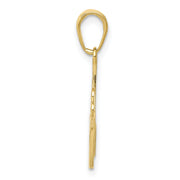 10K Comb and Scissors Charm