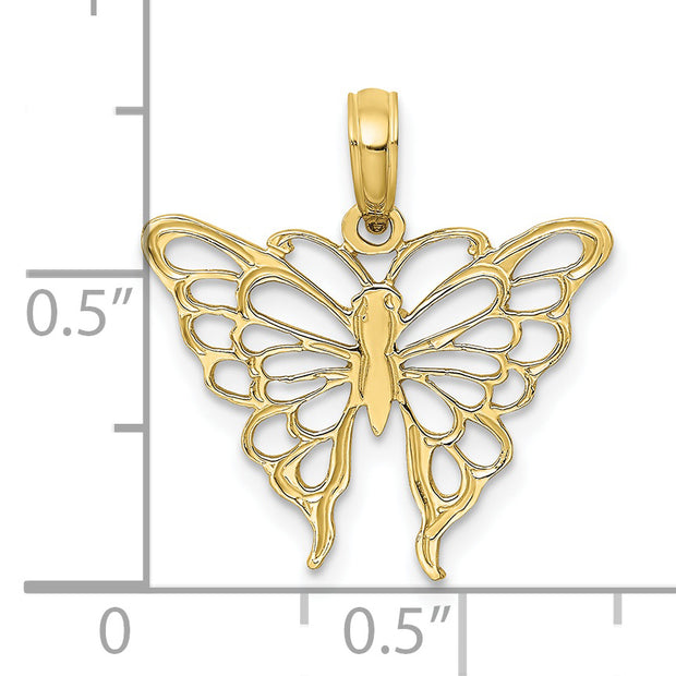 10K Butterfly Charm