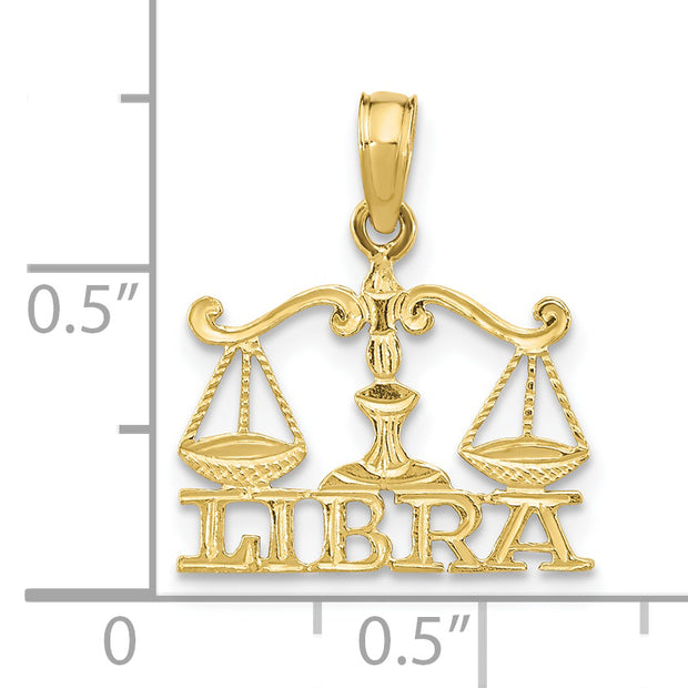 10K LIBRA Zodiac Charm