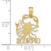 10K SCORPIO Zodiac Charm