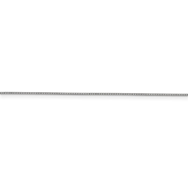 10K White Gold .7mm Box Chain