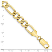 10k 10mm Concave Open Figaro Chain