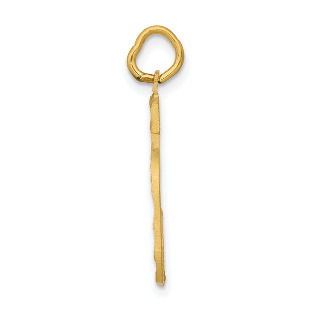 10ky Casted Large Diamond Cut Number 5 Charm