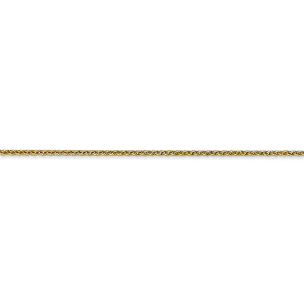 10k 1.4mm Round Open Link Cable Chain