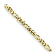 10k 1.25mm Flat Figaro Pendant Chain