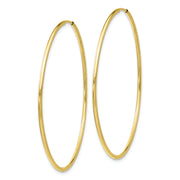 10k Polished Endless Tube Hoop Earrings