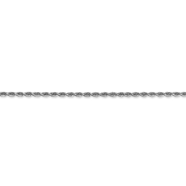 10k White Gold 2mm D/C Quadruple Rope Chain