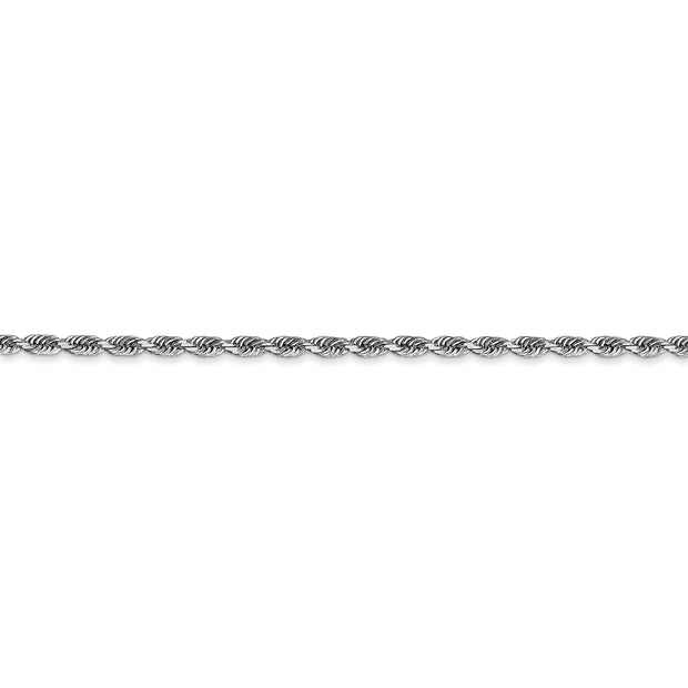 10k White Gold 2.25mm D/C Quadruple Rope Chain