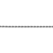 10k White Gold 2.25mm D/C Quadruple Rope Chain