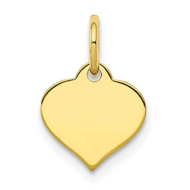 10k .013 Gauge Heart Disc Charm