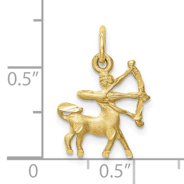 10k Sagittarius Zodiac Charm
