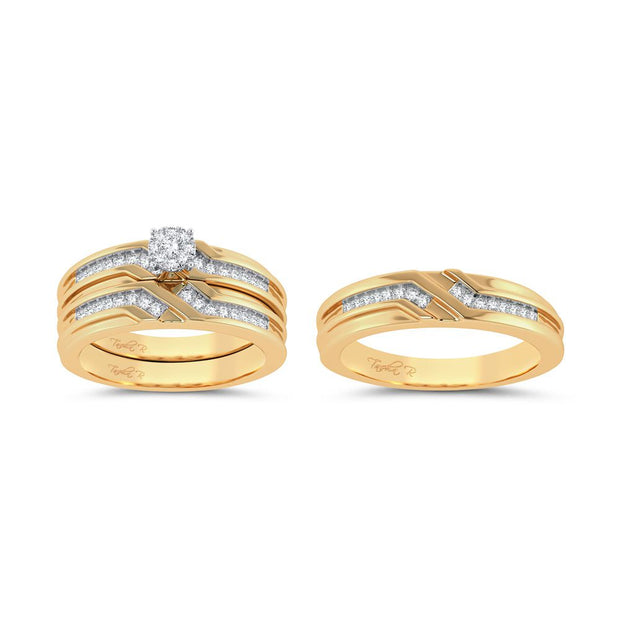 14k 0.35ct Diamond Trio Set