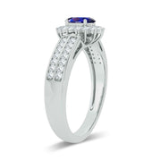 14K 0.25ct  Diamond  Sapphire  Ring