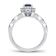 14K 0.25CT Diamond Sapphire Ring