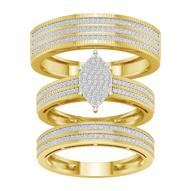 10K 0.75ct Diamond Trio Set