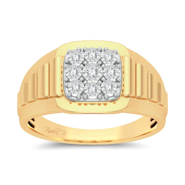 10K 0.15ct Diamond Mens Ring