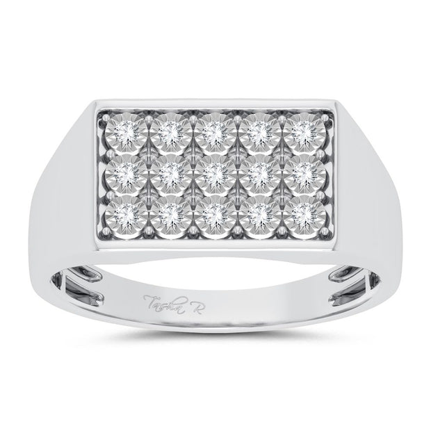 10K 0.20ct Diamond Mens Ring