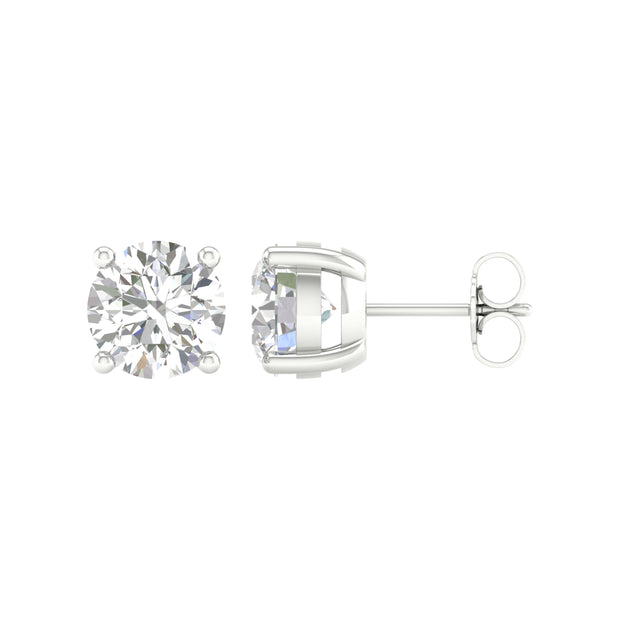 14K 4.00CT Certified Lab Grown Diamond Earrings ( IGI Certified )