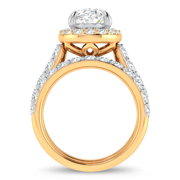 14K 5.00CT Certified Lab Grown Diamond Bridal Ring