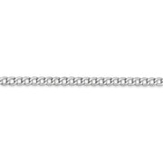 14k WG 3.35mm Semi-Solid Curb Chain