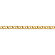 14k 3.35mm Semi-Solid Curb Chain