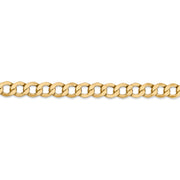 14k 6.5mm Semi-Solid Curb Chain