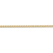 14k 2.5mm Semi-Solid Curb Chain