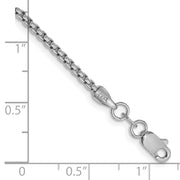 14k WG 1.75mm Semi-Solid Round Box Chain