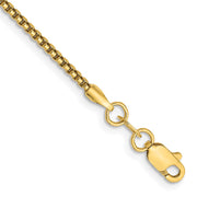 14k 1.5mm Semi-Solid Round Box Chain
