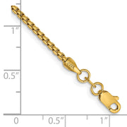14k 1.75mm Semi-Solid Round Box Chain