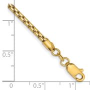 14k 2.45mm Semi-Solid Round Box Chain